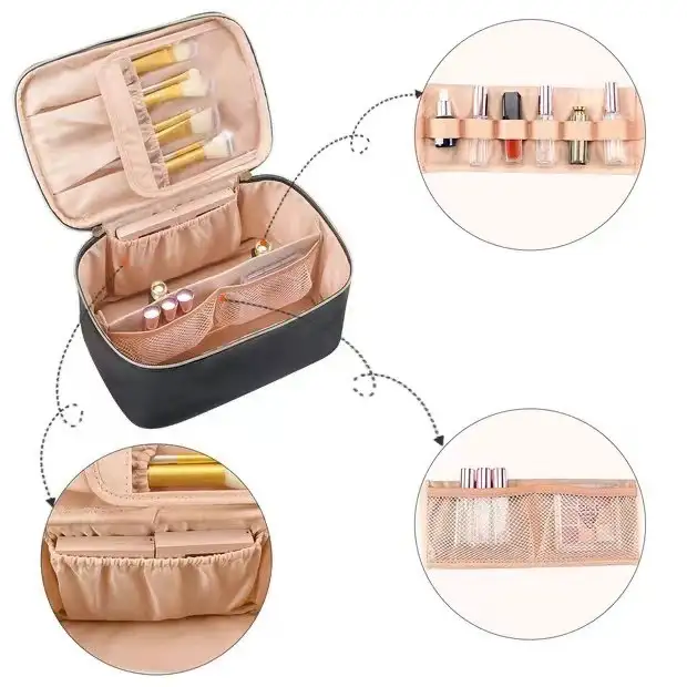 Compartmentalized Makeup Bag Structural Design
