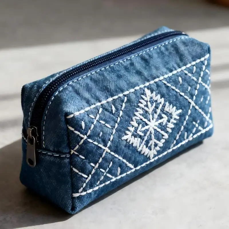 Denim Makeup Bag